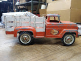 Vtg 1950's HUBLEY Pressed Steel Stake Bed Pick Up Truck and Trailer Good Shape!!