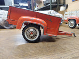 Vtg 1950's HUBLEY Pressed Steel Stake Bed Pick Up Truck and Trailer Good Shape!!