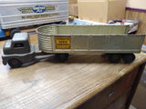 Vtg 1950's Structo Grain Company Pressed Steel Semi Truck and Trailer Good Shape