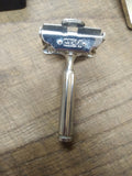 Vtg 2 Piece Razor Lot Gem Travel Razor w/Box Unbranded 3 Piece Brass Comb Razor