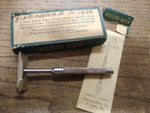 Vtg Men's 3 Piece Safety Razor Lot Keen Kutter w/Box & Papers Enders Speed Gem