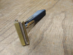 Vtg Mens Eversharp Hydro-magic Injector Safety Razor Gold Tone Head Black Handle