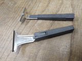 Vtg 2 Piece Mens Schick Injector Safety Razor Lot Silver Tone Head Black Handles