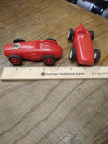 Vtg 1960's 2 Piece Indy Type Eldon Red Slot Car race Toy Lot Looks Good!