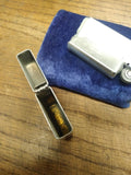 Vtg 1984 Zippo Slim Keibler Thompson Polished Chrome Cigarette Lighter Nice!