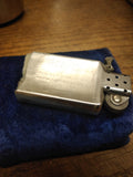 Vtg 1984 Zippo Slim Keibler Thompson Polished Chrome Cigarette Lighter Nice!