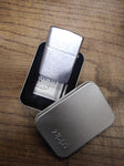 Vtg 1997 Zippo Richard Wallich Guitar Cigarette Lighter Brushed Chrome Nice!