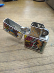 Vtg 1997 Zippo Richard Wallich Guitar Cigarette Lighter Brushed Chrome Nice!