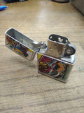 Vtg 1997 Zippo Richard Wallich Guitar Cigarette Lighter Brushed Chrome Nice!