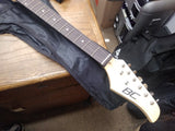 BC Electric Guitar 3x Single Pickup Black & White Soft Case Strings Sounds Great