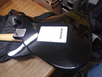 BC Electric Guitar 3x Single Pickup Black & White Soft Case Strings Sounds Great