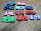 Vtg Tootsietoy Car 11 Pc Lot Jaguar Ford GT Corvette MG Porche Marx Chaparral