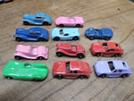 Vtg Tootsietoy Car 11 Pc Lot Jaguar Ford GT Corvette MG Porche Marx Chaparral