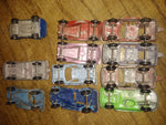 Vtg Tootsietoy Car 11 Pc Lot Jaguar Ford GT Corvette MG Porche Marx Chaparral