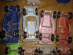 Vtg Tootsietoy Car 11 Pc Lot Jaguar Ford GT Corvette MG Porche Marx Chaparral