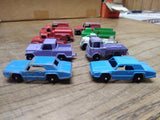 Vtg Tootsietoy Car 10 Pc Lot T-Bird Jeep Truck Panel truck Shuttle Truck Nice!