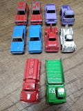 Vtg Tootsietoy Car 10 Pc Lot T-Bird Jeep Truck Panel truck Shuttle Truck Nice!