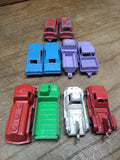 Vtg Tootsietoy Car 10 Pc Lot T-Bird Jeep Truck Panel truck Shuttle Truck Nice!