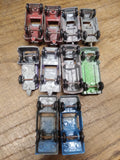 Vtg Tootsietoy Car 10 Pc Lot T-Bird Jeep Truck Panel truck Shuttle Truck Nice!