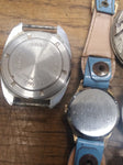 Vtg 8 Pc Wind Up Watch Lot US Watch (Waltham) Barbie Mattel Westclox Timex +More