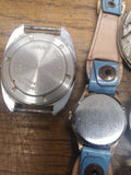 Vtg 8 Pc Wind Up Watch Lot US Watch (Waltham) Barbie Mattel Westclox Timex +More