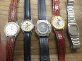 Vtg 5 Pc Quartz Watch Lot Disney Mickey Mouse 75 Yrs + Lorus Musical Seiko Boy L