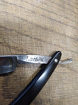 Vtg Larkin Straight Razor with Jimps Very Nice Black Scales Good Shaving Blade!