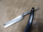 Vtg Larkin Straight Razor with Jimps Very Nice Black Scales Good Shaving Blade!