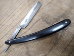 Vtg Larkin Straight Razor with Jimps Very Nice Black Scales Good Shaving Blade!