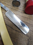 Vtg 3 Pc Straight Razor & Shaving Brush Lot Unbranded Very Nice Blade & Scales