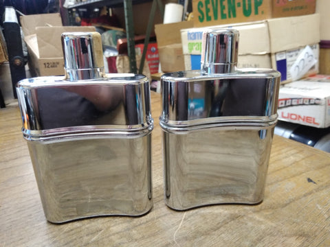 Vtg 2 Piece Hip Flask Lot Wild Turkey Kentucky Straight Bourbon Whiskey Nice!