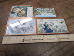 Antique Victorian 4 Pc advertising Lot Halls Ayer's Mansfield Framed Under Glass