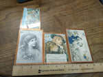 Antique Victorian 4 Pc advertising Lot Halls Ayer's Mansfield Framed Under Glass