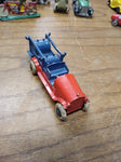 Vtg Pre War TOOTSIE TOY Fire Truck White Rubber Wheels Red Blue Nice Shape!