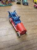 Vtg Pre War TOOTSIE TOY Fire Truck White Rubber Wheels Red Blue Nice Shape!