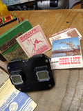 Vtg View-Master Stereoscope Lot w/Viewer 2 Slide Reels Paper Work & Original Box