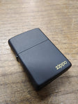 Vtg Unfired 2019 Zippo Logo Black Matte Cigarette Lighter Very Good Condition!