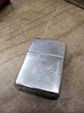 Vtg 2000 ZIPPO Chrome Pin Striped Cigarette Lighter Engraved BCL Nice Shape!