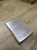 Vtg 2000 ZIPPO Chrome Pin Striped Cigarette Lighter Engraved BCL Nice Shape!