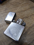 Vtg 2000 ZIPPO Chrome Pin Striped Cigarette Lighter Engraved BCL Nice Shape!