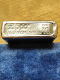 Vtg 2000 ZIPPO Chrome Pin Striped Cigarette Lighter Engraved BCL Nice Shape!