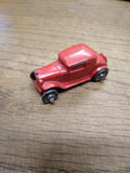 Vtg Barclay Slush Mold Red 2 Door Coupe Toy Car Diecast Metal Steel Wheels