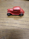 Vtg Barclay Slush Mold Red 2 Door Coupe Toy Car Diecast Metal Steel Wheels