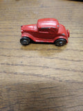 Vtg Barclay Slush Mold Red 2 Door Coupe Toy Car Diecast Metal Steel Wheels