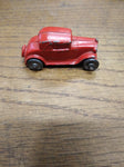 Vtg Barclay Slush Mold Red 2 Door Coupe Toy Car Diecast Metal Steel Wheels