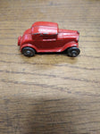 Vtg Barclay Slush Mold Red 2 Door Coupe Toy Car Diecast Metal Steel Wheels