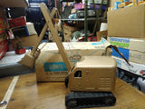 Vtg Structo Power Steam Shovel w/Rubber Tracks Tin Toy Construction Original Box