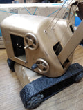 Vtg Structo Power Steam Shovel w/Rubber Tracks Tin Toy Construction Original Box