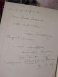 VTG 1940 Jes' Friends A Book of Refreshing Verse Signed Note By Samuel E. Kellog