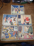 Vtg Antique 5 Piece 1923 Little Tot's Records Nursery Tunes Christmas Card Lot